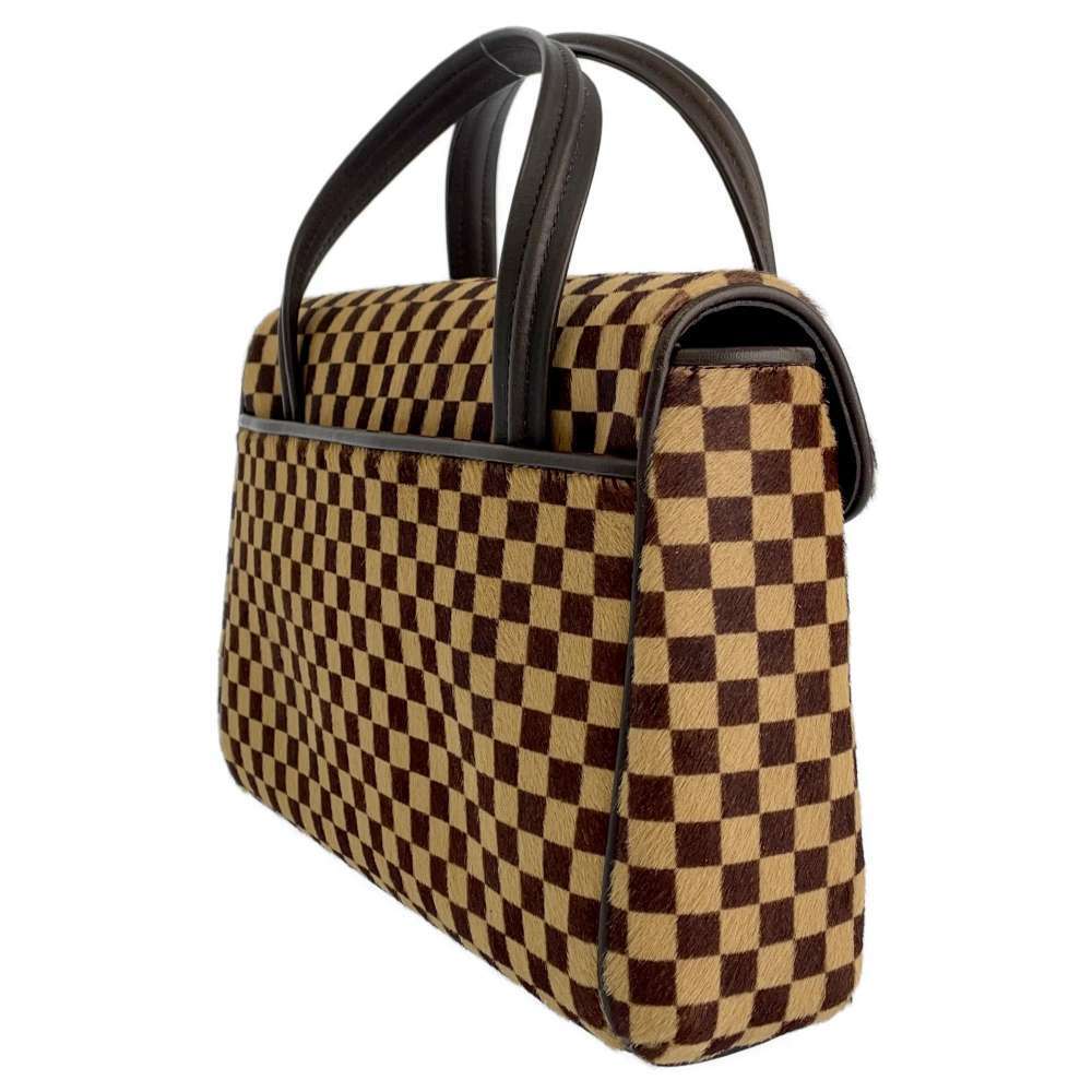 Louis Vuitton Handbag Sauvage Damier Haircalf Lion